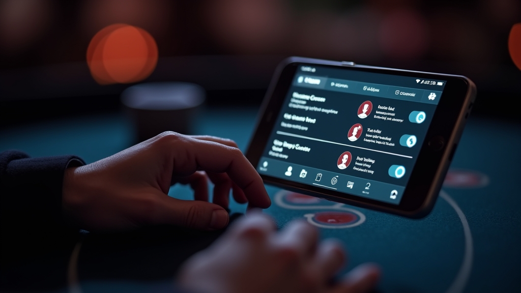 User adjusting casino account preferences on a smartphone