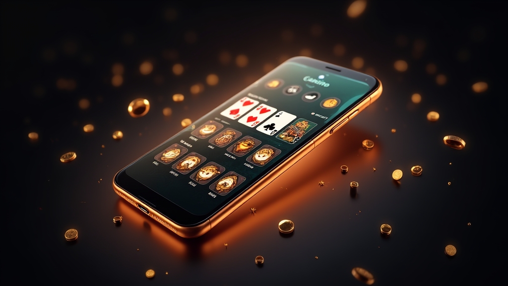 Mobile casino interface with a clean app-style layout on a smartphone
