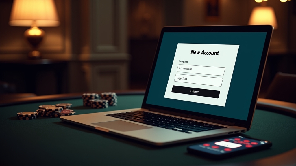 New account registration form beside a phone showing a verification code